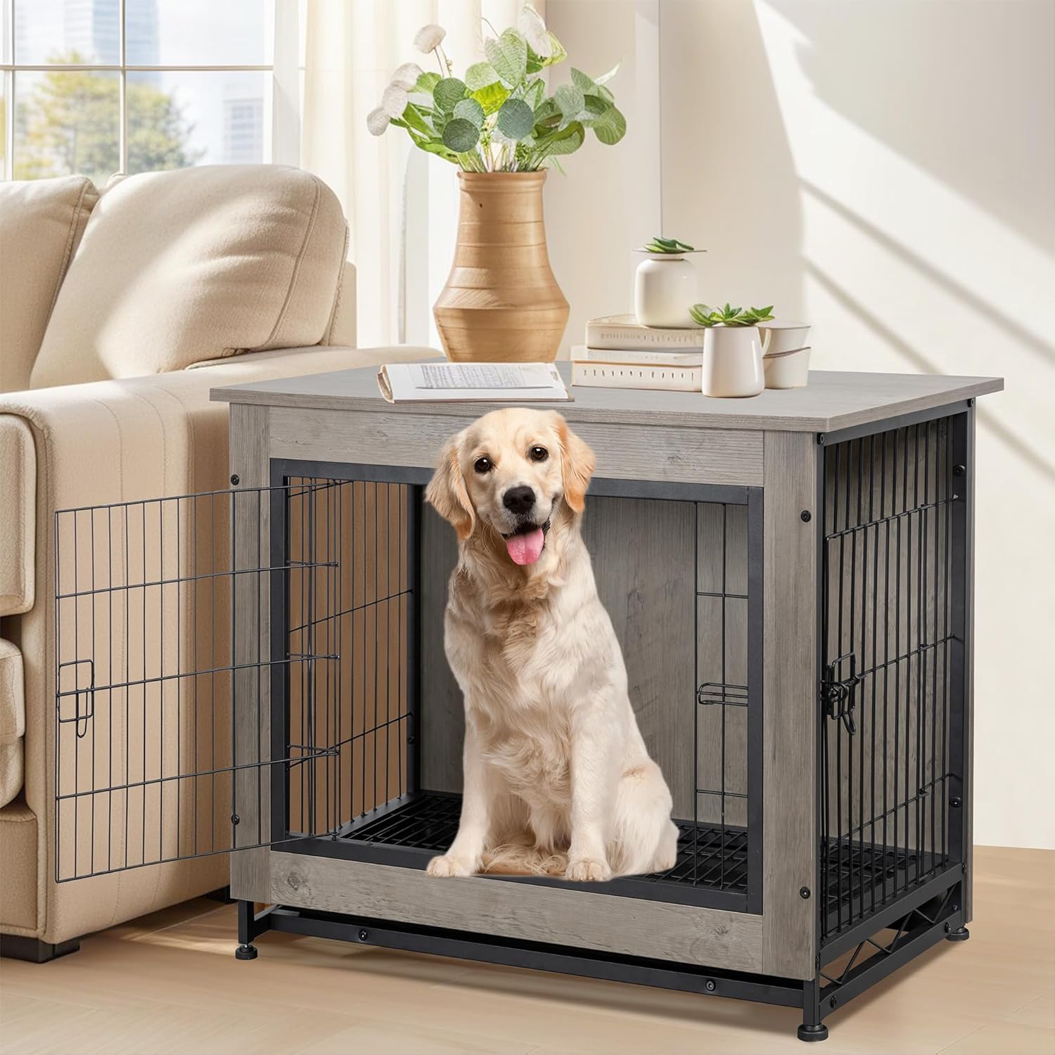 Xl fashion double door dog crate