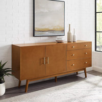 Walker Edison Mid-Century Modern Wood Kitchen Buffet Sideboard Entryway - $340