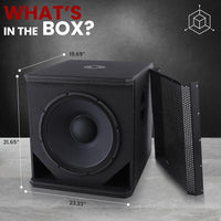 Pyle 3000 Watts Box Subwoofer Speaker - Active Powered 15” inch Woofer - $330