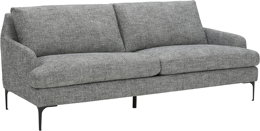 Amazon Brand – Rivet Modern Sofa Couch with Metal Legs, 85"W, Dark Gray - $685