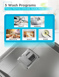 BLACK+DECKER 24" Built-In Dishwasher, 12-Place Setting Capacity - $300