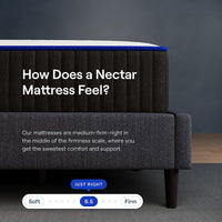 Nectar Hybrid Full Mattress 12 Inch - Medium Firm Gel Memory Foam, White - $460