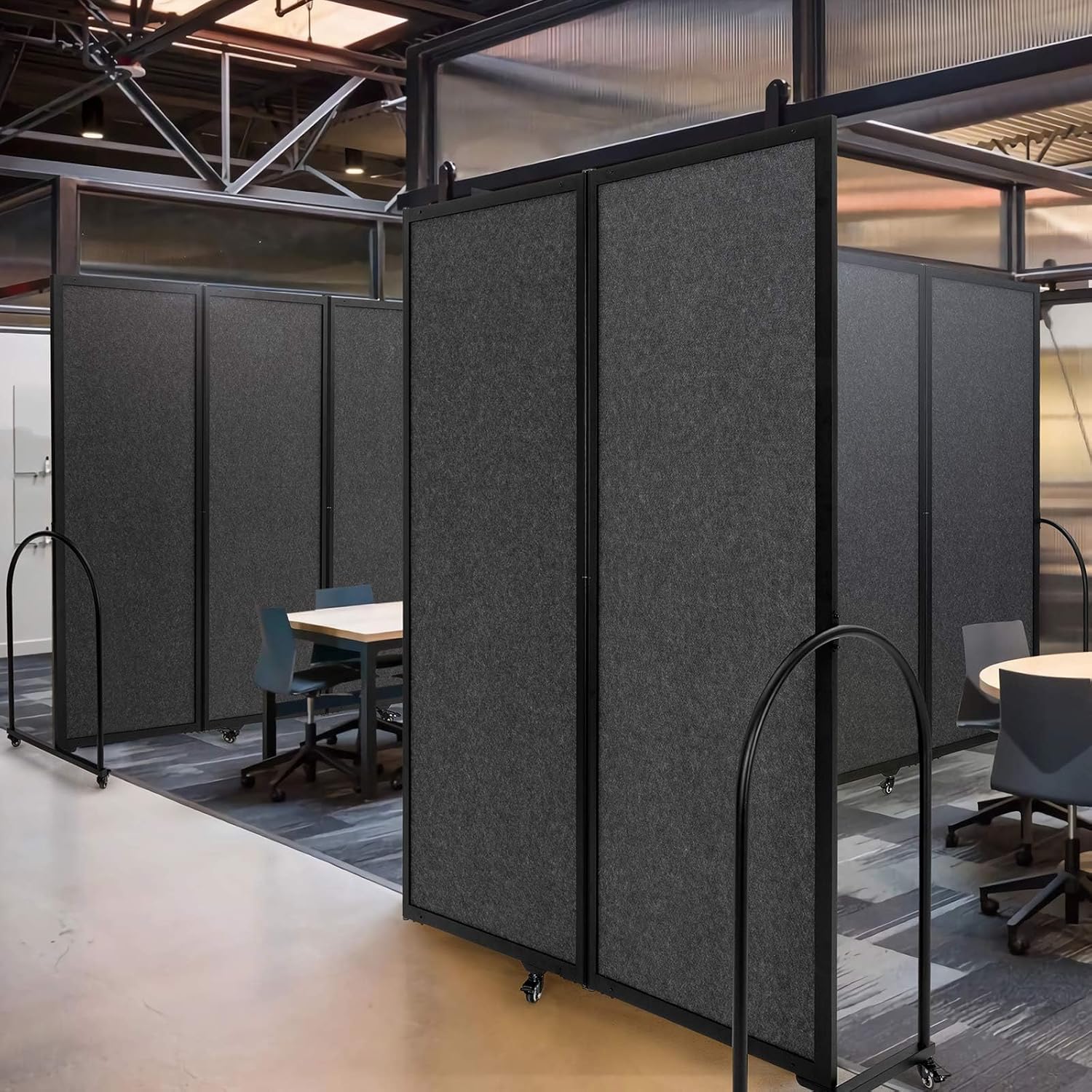 Folding Room Partition,Privacy Room Screen with Arms,Office Dividers Partition Wall - $600
