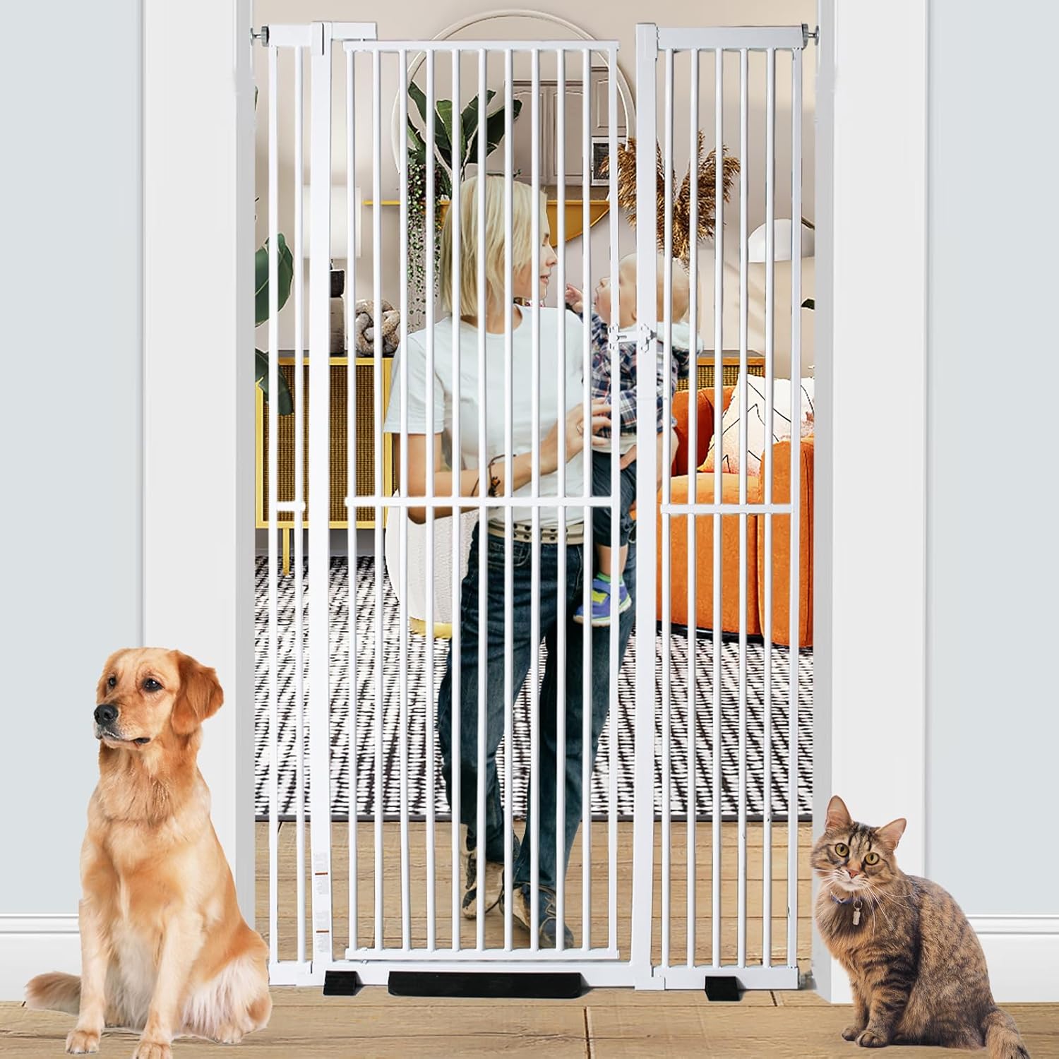 Stairs Tall Hallway Gate Extra Tall Cat Gate 180cm, Cat Gate For