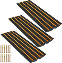 VEVOR Driveway Curb Ramp, 3 Pack 1 Channel Heavy Duty, 33069 Lbs/ 15 Ton Capacity - $125