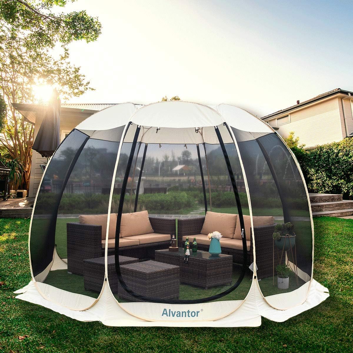 Alvantor Screen House Room Camping Tent Outdoor Canopy Pop Up Sun Shade Shelter - $180