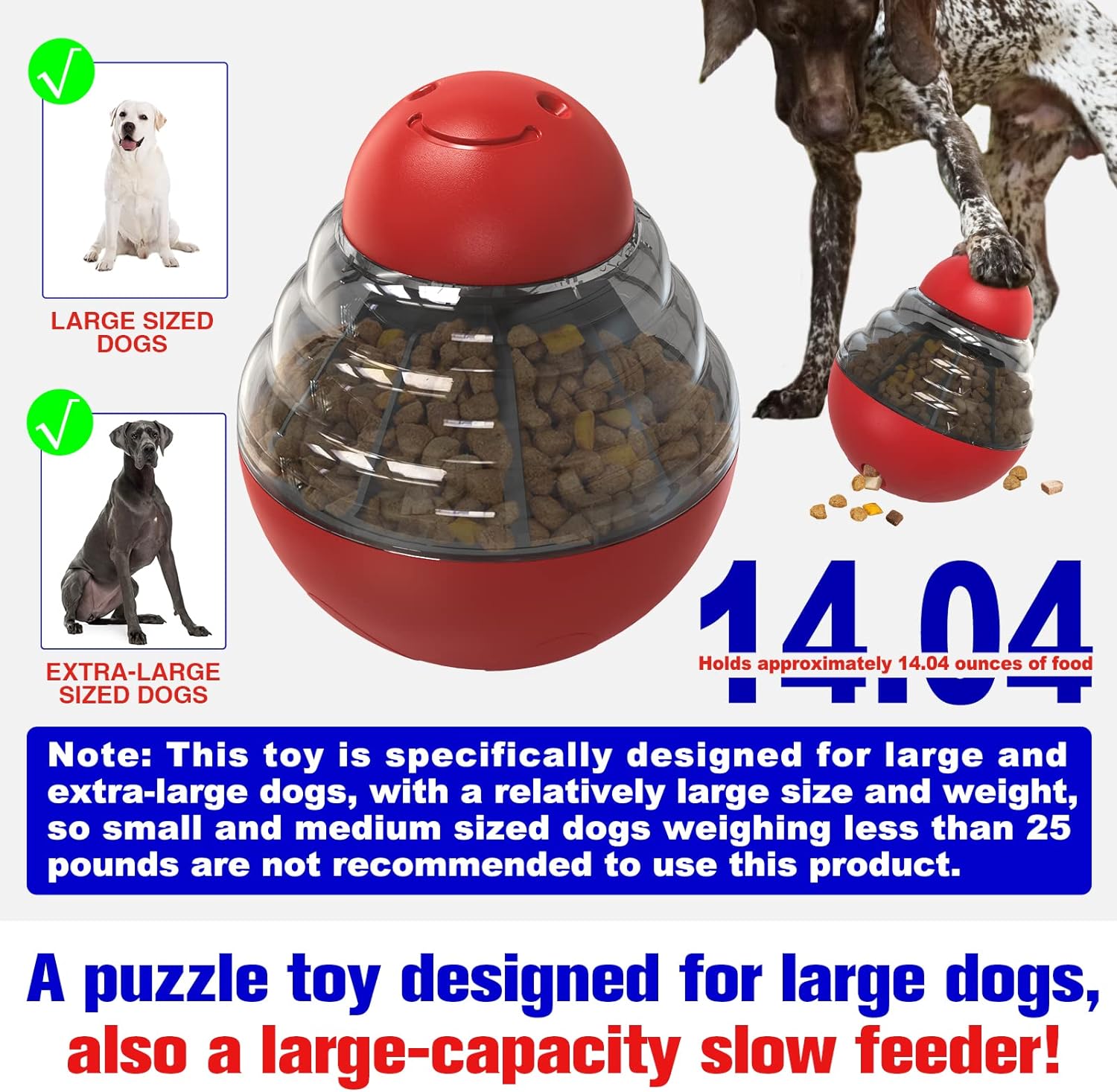 KADTC Dog Puzzles Bowl Adjustable Food Dispensing Toys, Treat Dispenser - $20
