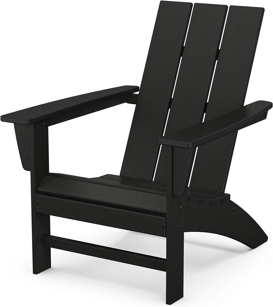 POLYWOOD AD420BL Modern Adirondack Chair, Black - $125