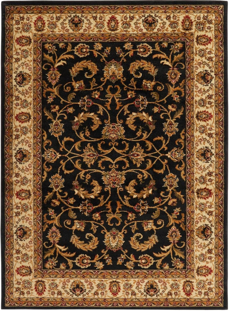 Home Dynamix Royalty Elati Traditional Area Rug 7'8"x10'4", Oriental Black/Ivory - $80