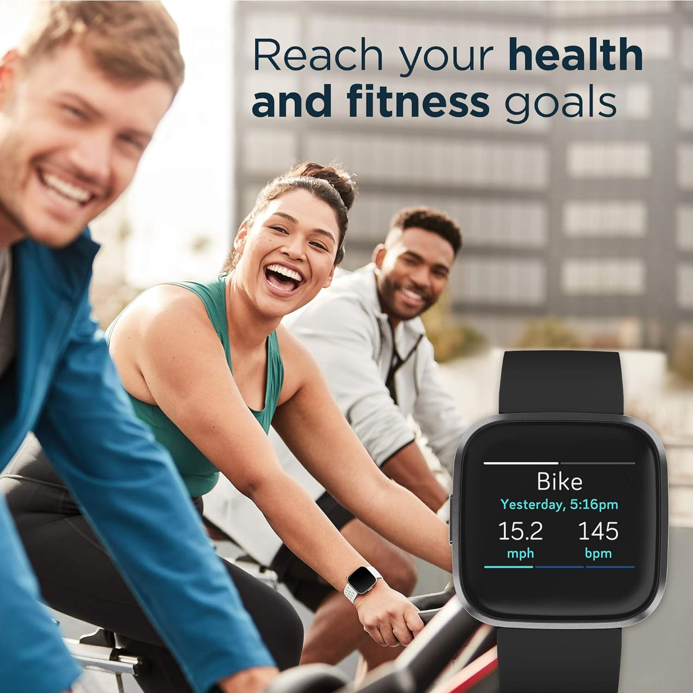 Fitbit Versa 2 Health and Fitness Smartwatch, Black/Carbon - $90