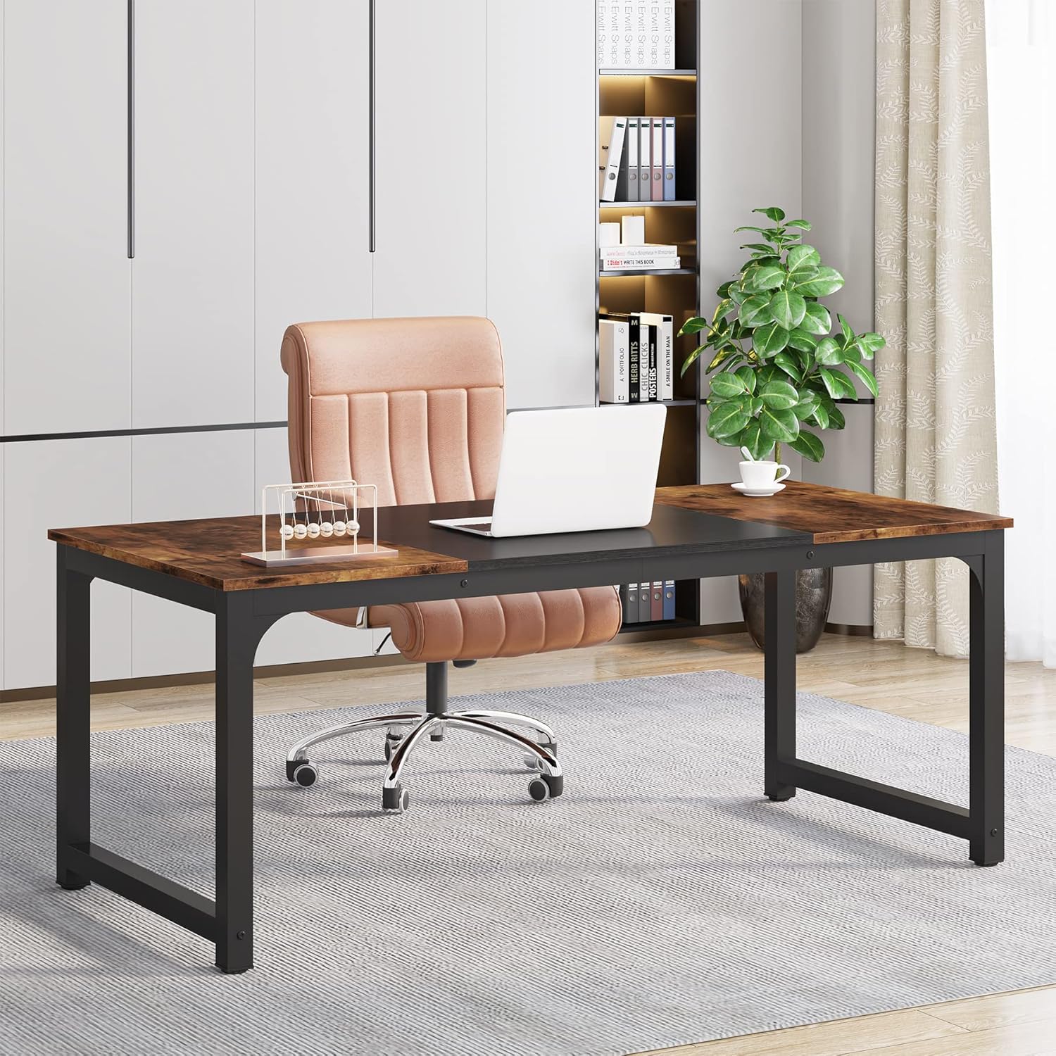 Tribesigns Modern Computer Desk, 63 x 31.5 inch Large Office Desk - $100