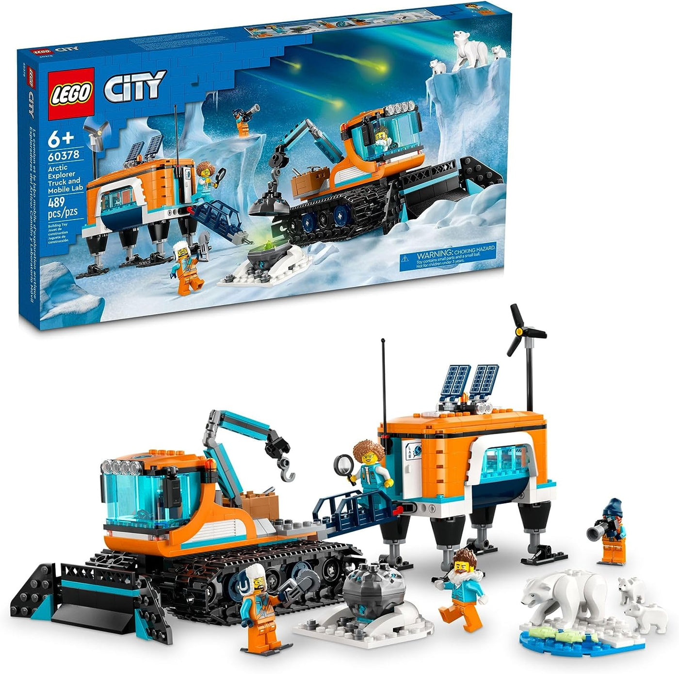 LEGO City Arctic Explorer Truck and Mobile Lab 60378 Building Toy Set for Ages 6+ - $45