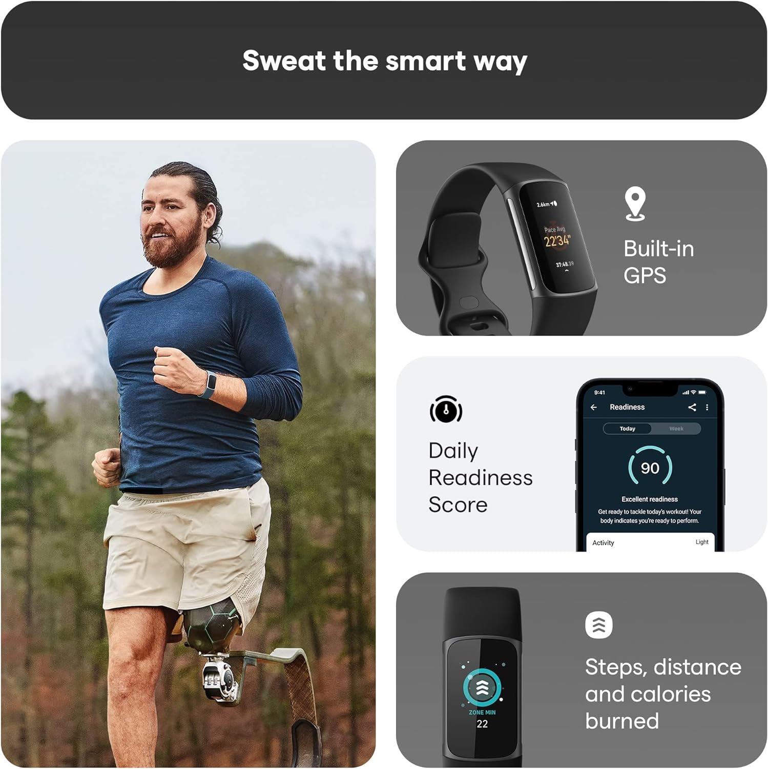 Fitbit Charge 5 Advanced Health & Fitness Tracker with Built-in GPS (Black) - $140