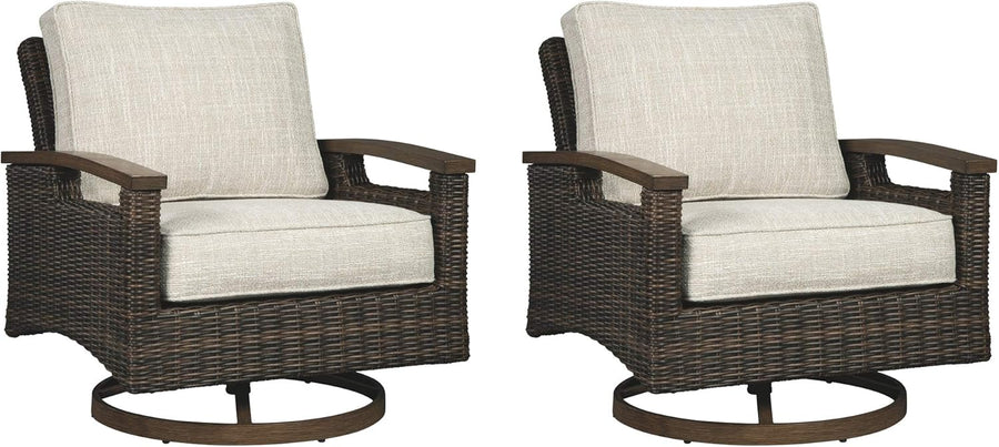 Signature Design by Ashley Paradise Trail Swivel Upholstered Lounge Chair Set - $980