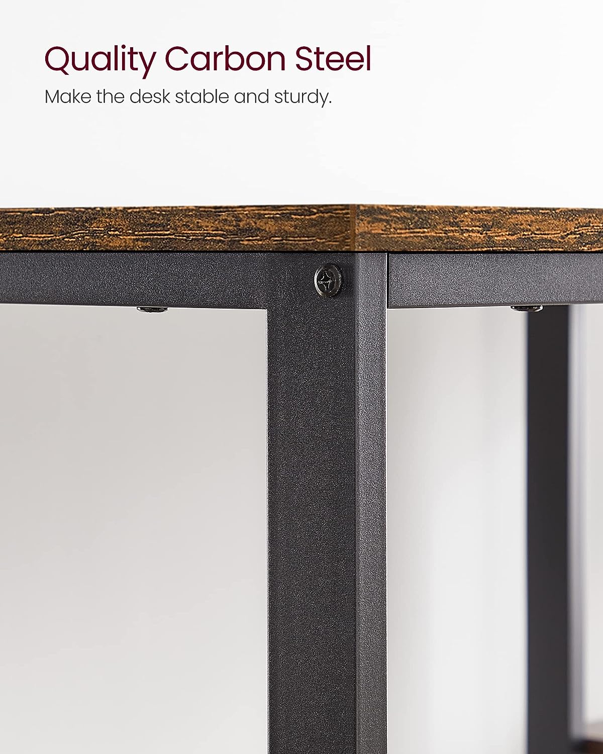 VASAGLE ALINRU Computer Desk, 55.1-Inch Wide Home Office Desk - $95