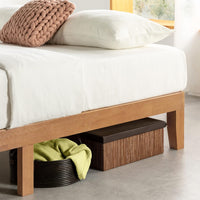 Mellow Naturalista Classic - 12in. Solid Wood Platform Bed w/ Wooden Slats, Full - $80