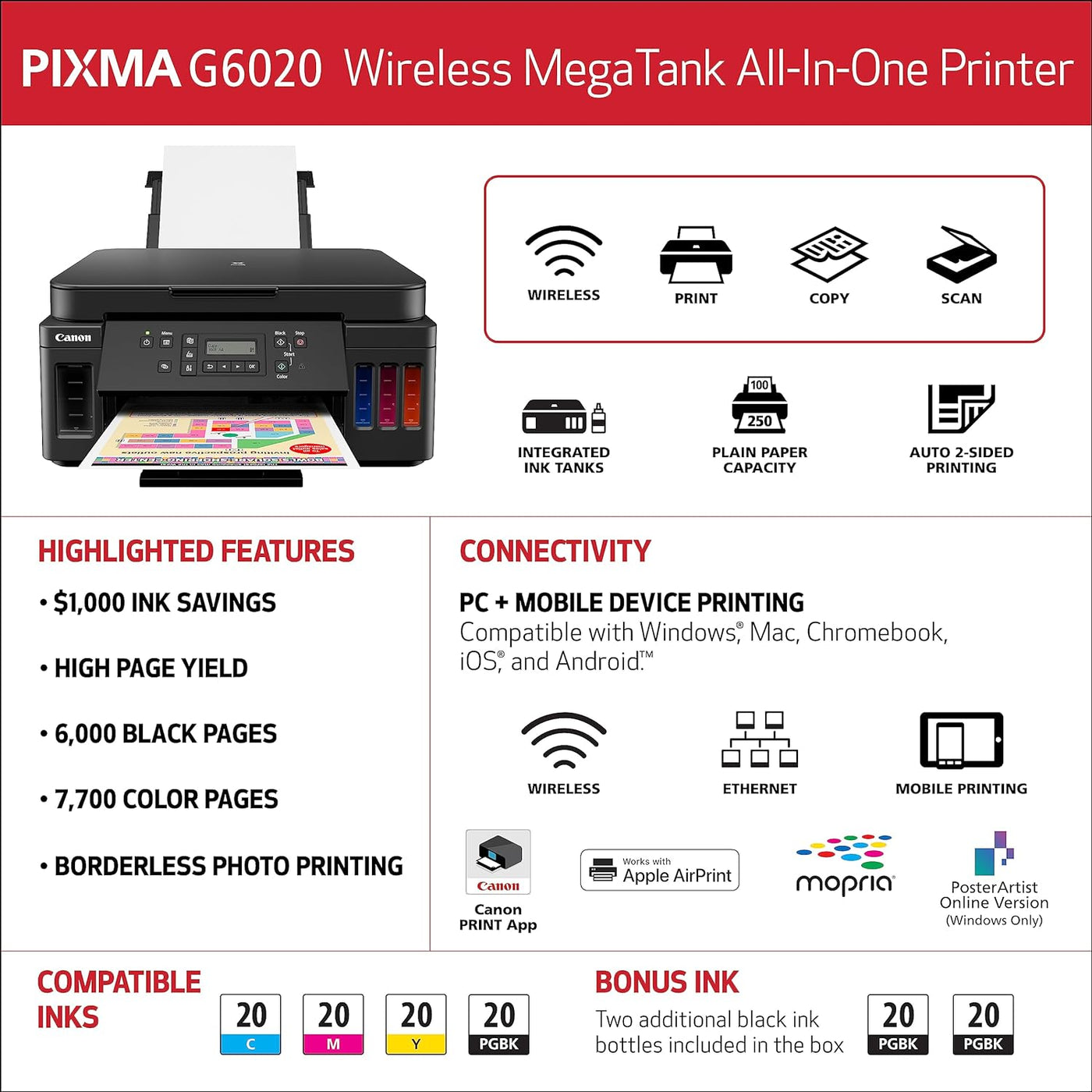 PIXMA G6020 Wireless MegaTank