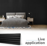 Art3d 4-Piece Wood Slat Acoustic Panels for Stylish Decor and Noise Reduction - $120