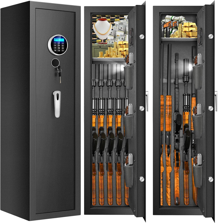 Fireproof Gun Safes for Home Rifle and Pistols, Anti-Theft Long Gun Safes - $155