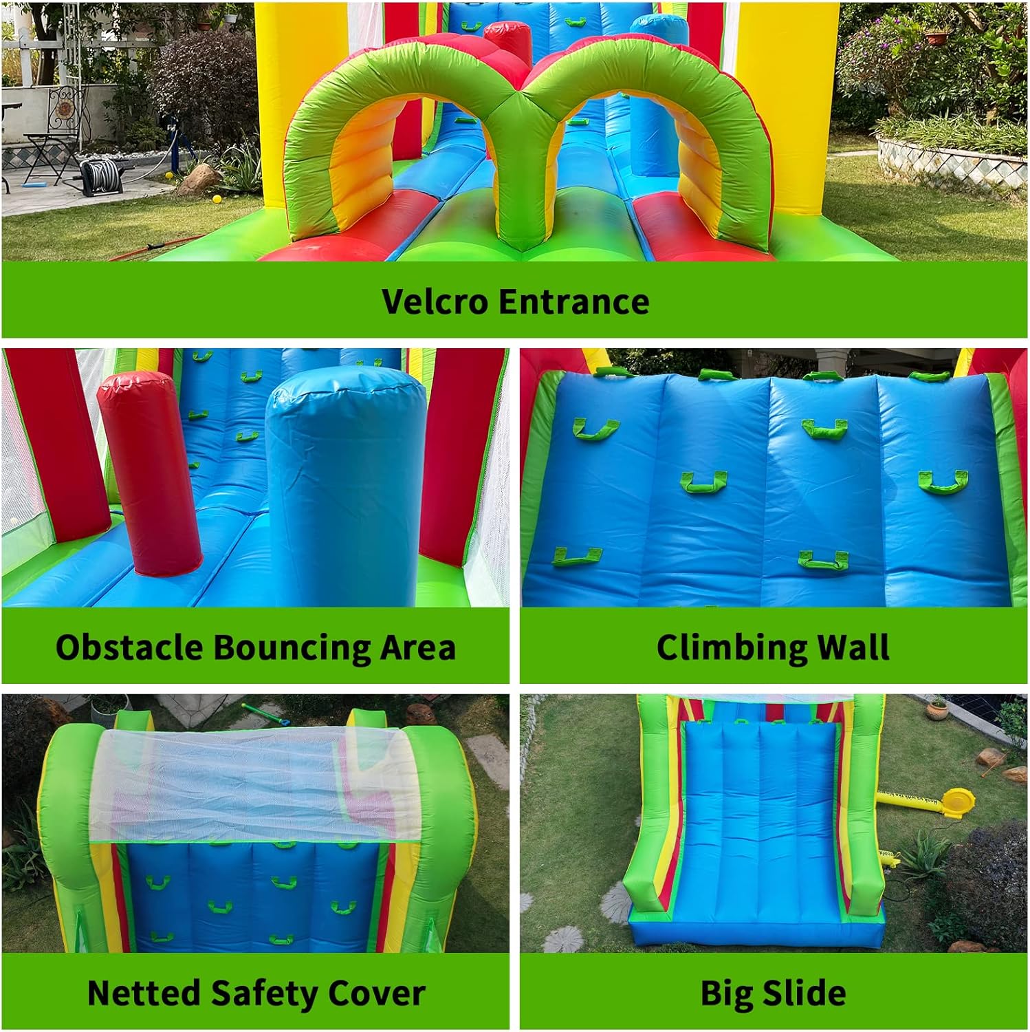 YARD Bounce House for Big Kids 5-12, 21.3'x9.2'x7.9' Inflatable Obstacle Course - $505