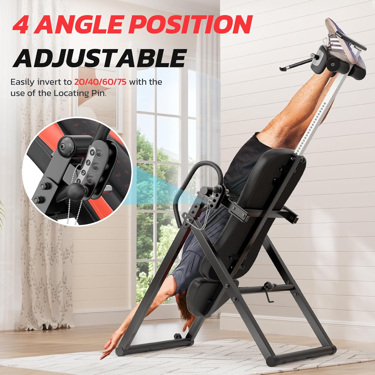 YOLEO Inversion Table Training Equipment Massage & Heat Inversion Table - $145