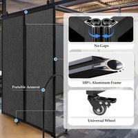 Folding Room Partition,Privacy Room Screen with Arms,Office Dividers Partition Wall - $600