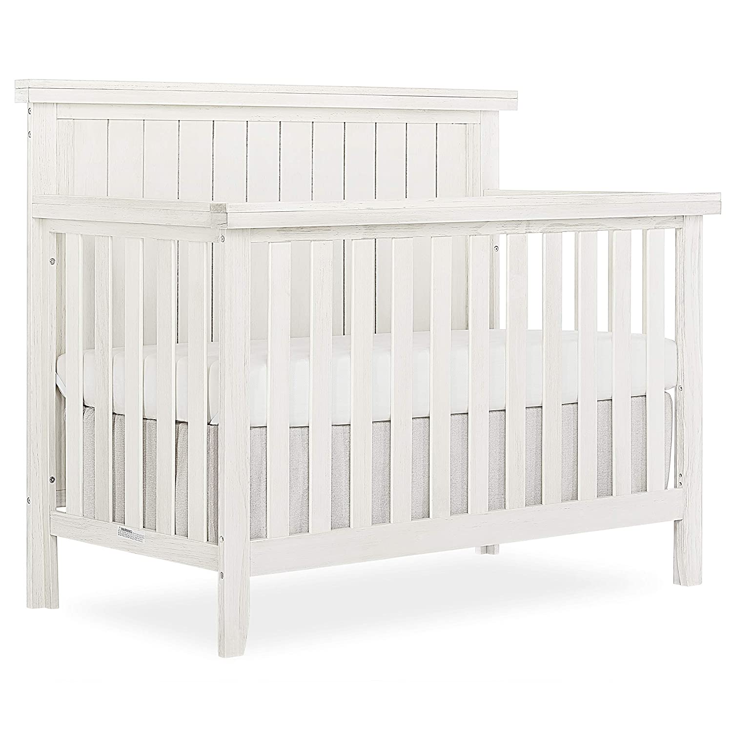 Sweetpea Baby Red Wood 4-in-1 Convertible Crib in Weathered White - $160