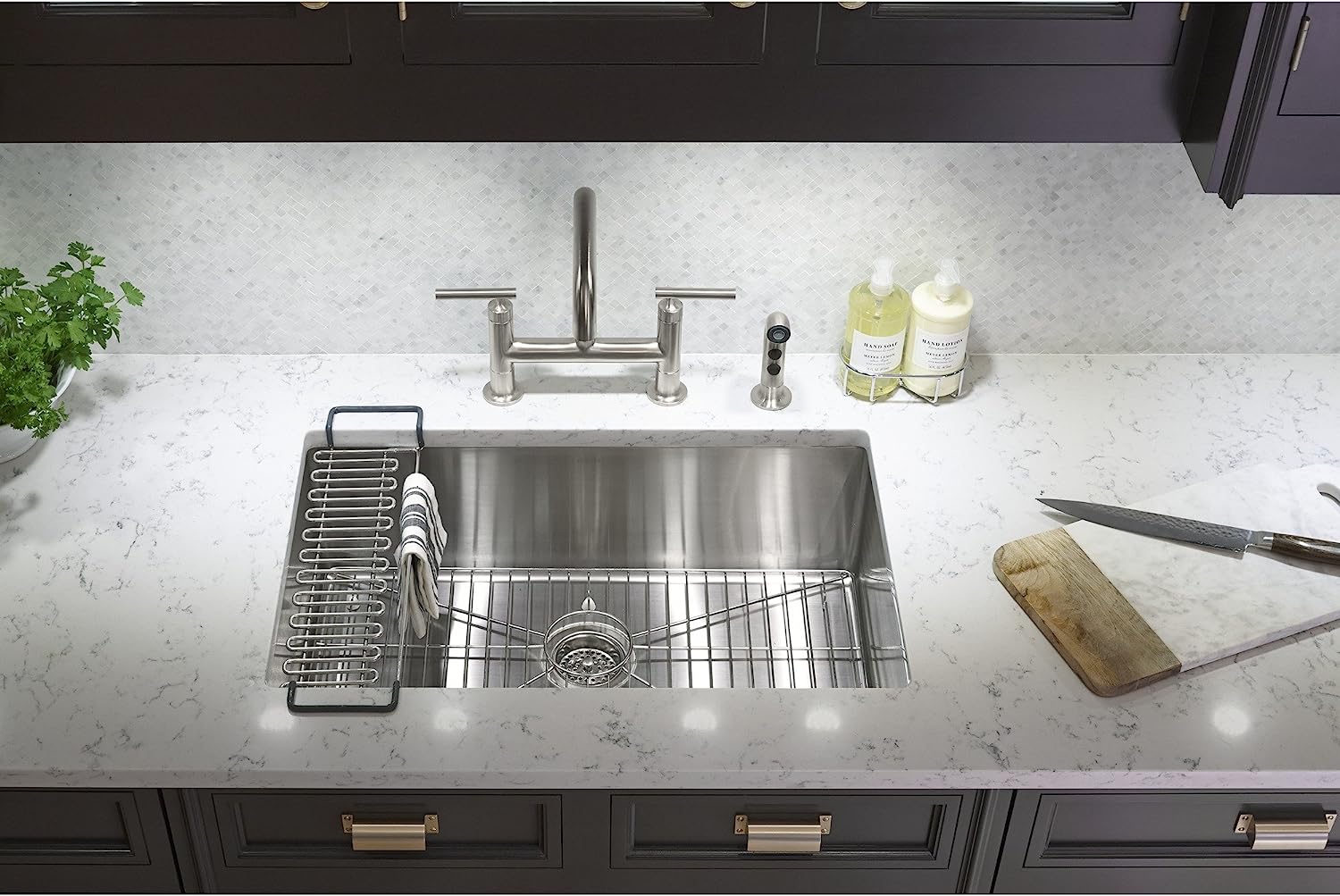 Kohler Strive Undermount Medium SingleBowl Kitchen Sink, Stainless Steel - $430