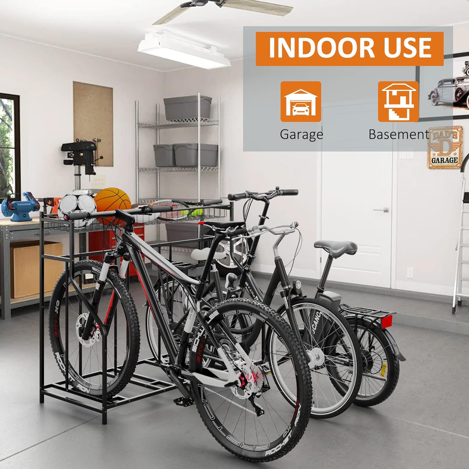 Basement best sale bike rack