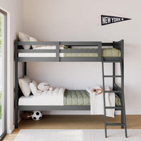 Storkcraft Caribou Twin-over-Twin Bunk Bed (Gray) – GREENGUARD Gold Certified - $135