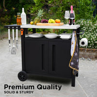 XL Grill Cart Outdoor with Storage - Modular BBQ Cart - $150