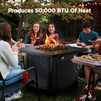 Ciays 32 Inch Propane Fire Pit, CSA-Listed Outdoor Gas Fire Pit 50,000 BTU - $125