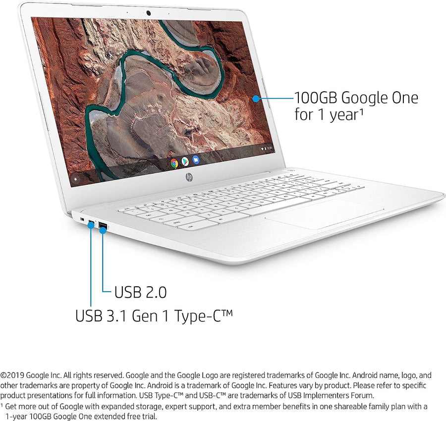 HP Chromebook 14-inch Laptop with 180-Degree Hinge - $160