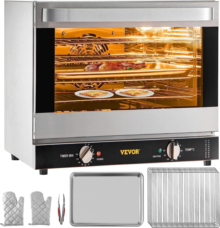 VEVOR Commercial Convection Oven, 66L/60Qt, Half-Size Conventional Oven Countertop - $275