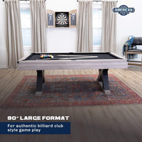 American Legend Kirkwood 90” Billiard Table with Rustic Finish, Brown - $520