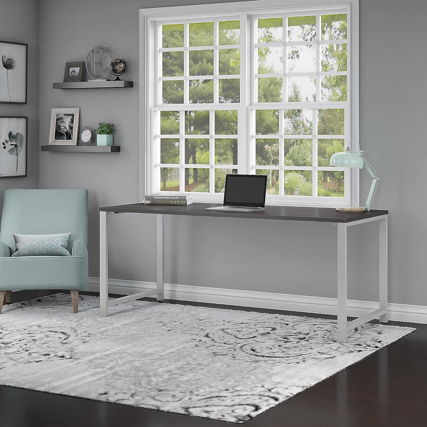 Bush Business Furniture 400 Series 72W x 30D Table Desk, Storm Gray (400S145SG) - $205