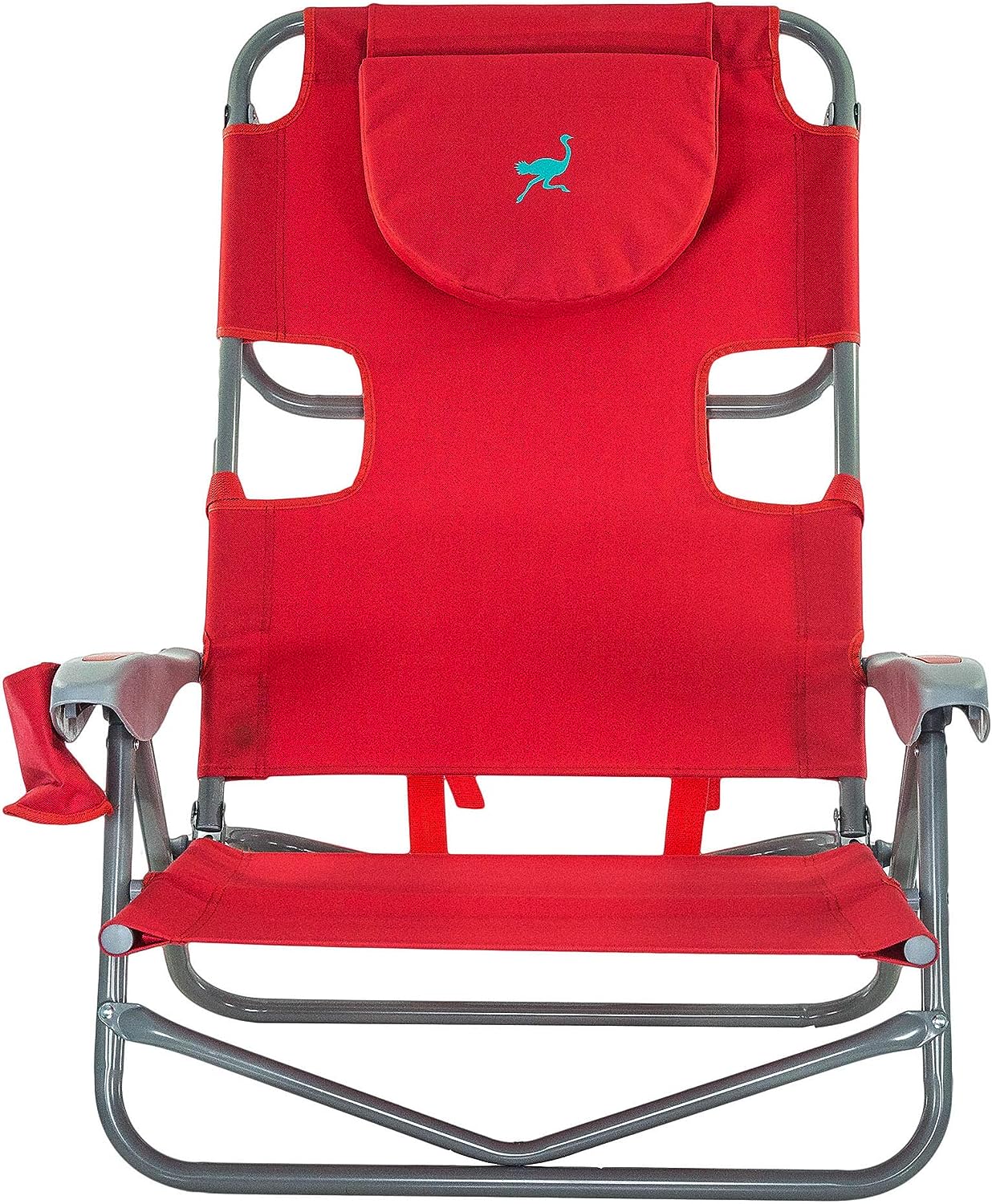 Ostrich On Your Back Chair, Red - $45