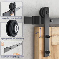 SMARTSTANDARD 4.0ft Heavy Duty Sturdy Sliding Barn Door Hardware Kit - $30