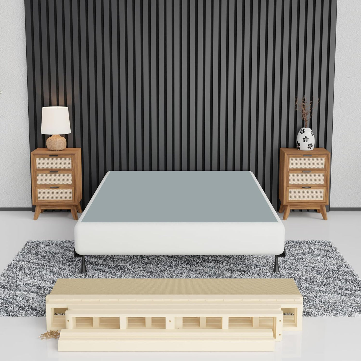 Greaton, 8-Inch Sturdy Box Spring for Mattress Support for Full, White - $115