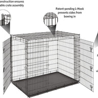 Midwest Homes for Pets SL54DD Ginormus Double Door Dog Crate for XXL - $135