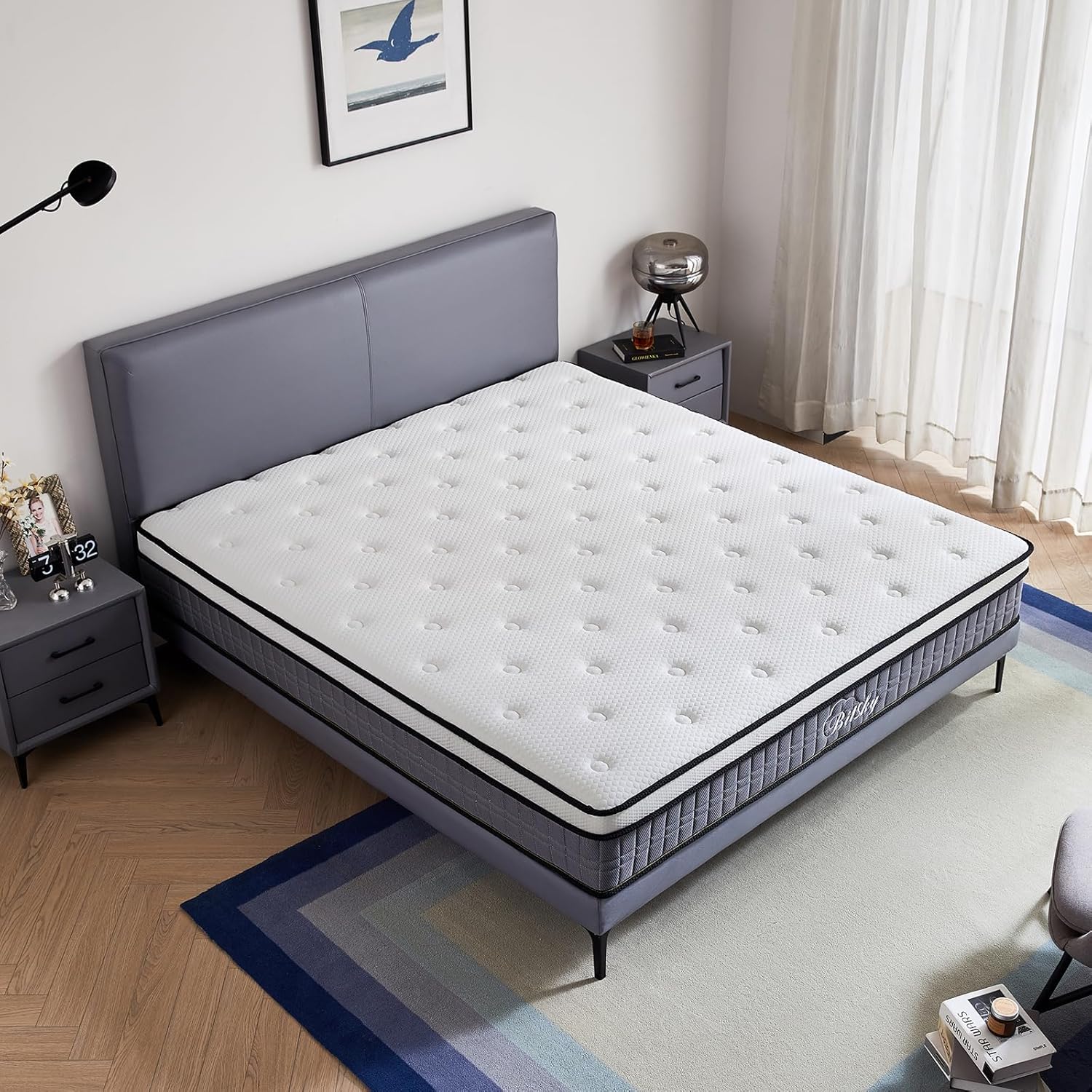 King Size Mattress - 10 inches Gel Memory Foam Hybrid Mattress in a Box - $130