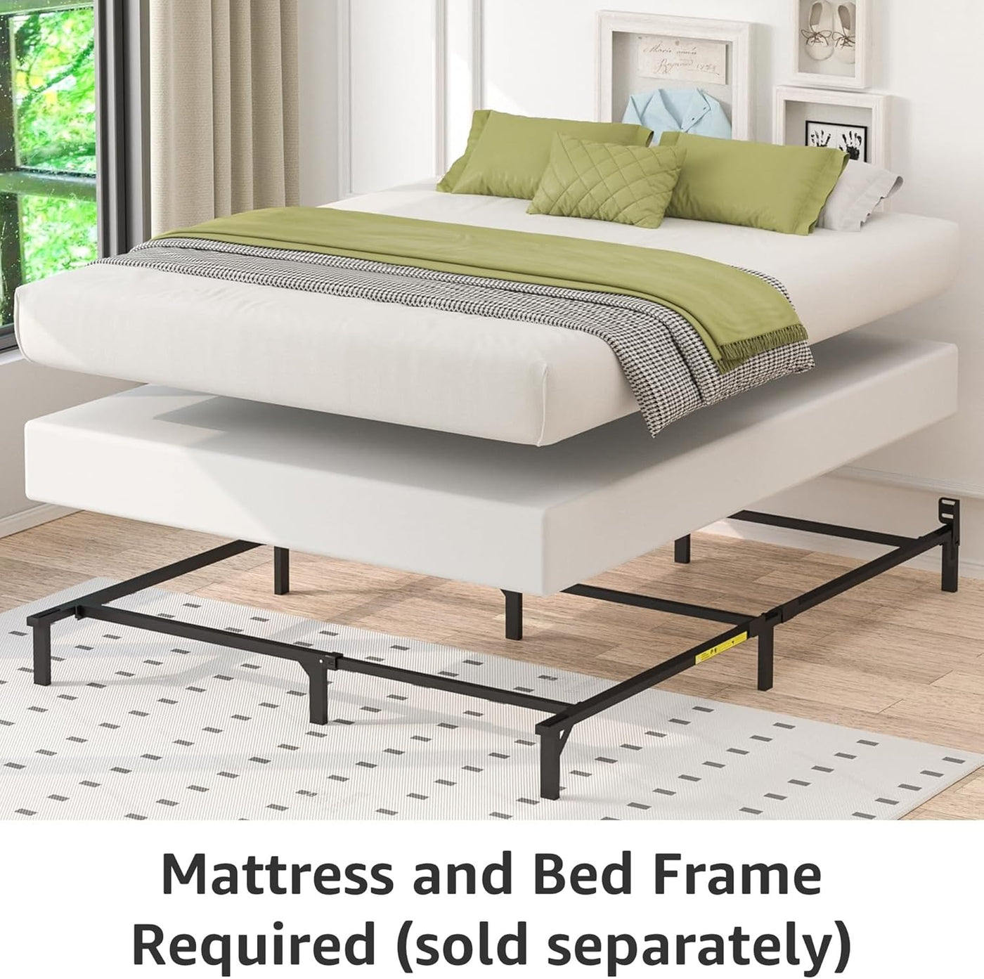 Amazon Basics Smart Box Spring Bed Base, 9-Inch Height Mattress Foundation - $90