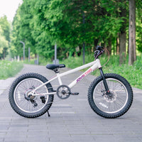 JOYSTAR 20 Inch Mountain Bike for Kids Ages 7-12 Year Old, 3-Inch Wide Knobby Tires - $150