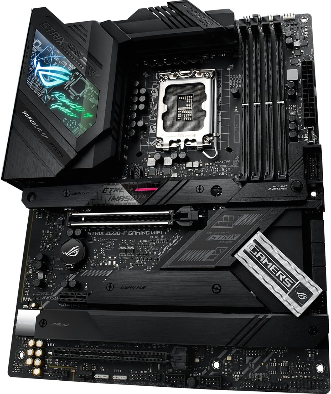 ASUS ROG Strix Z690-F Gaming WiFi 6E LGA1700(Intel 12th Gen) ATX Gaming Motherboard - $150