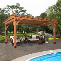 Backyard Discovery Beaumont 16 ft. x 12 ft. All Cedar Wooden Pergola Kit - $1020