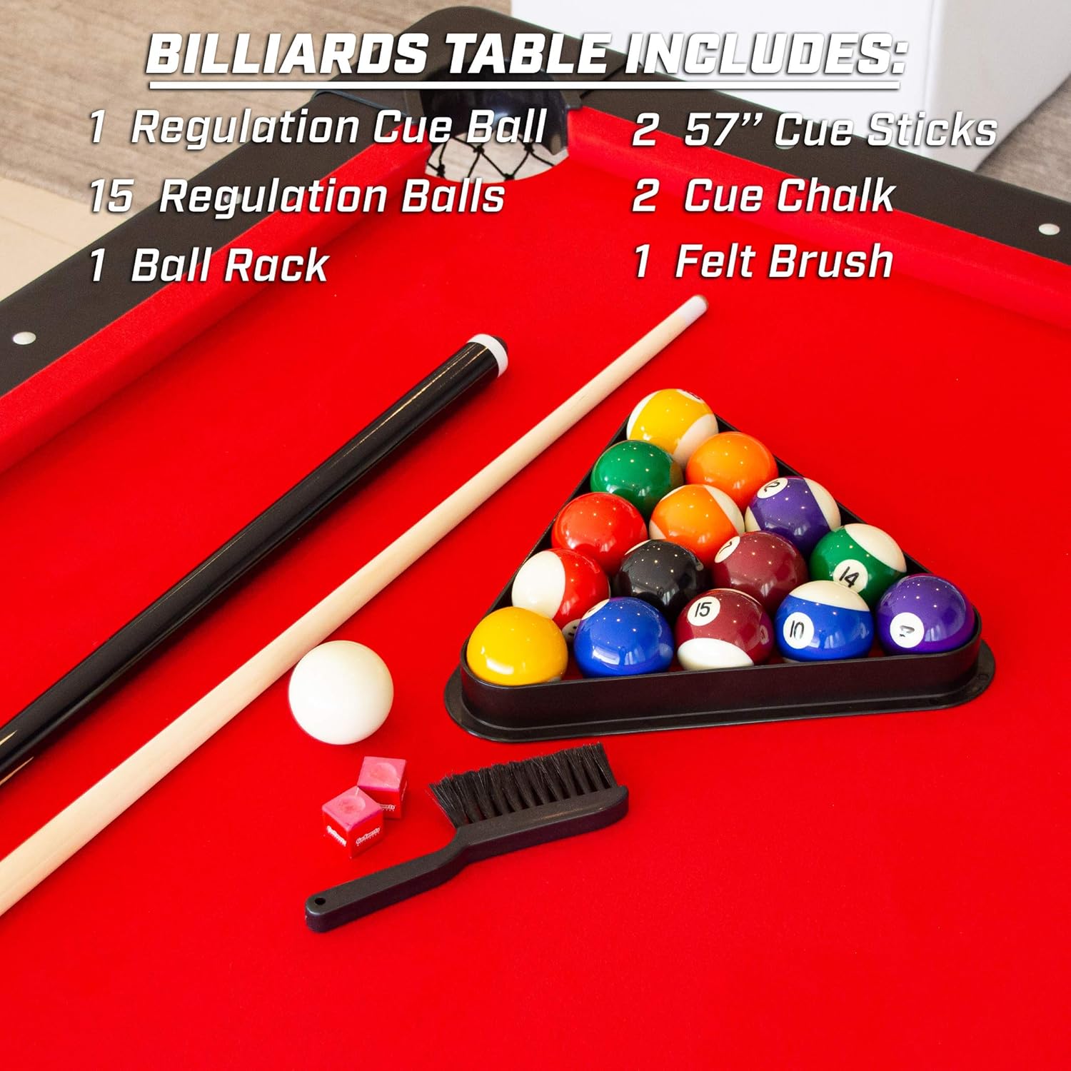 GoSports 6, 7, or 8 ft Billiards Table - Portable Pool Table (Scratched) - $330