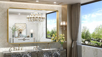 TokeShimi 55 x 36 Inch Brushed Gold Bathroom Mirror for Wall Vanity Mirror - $235