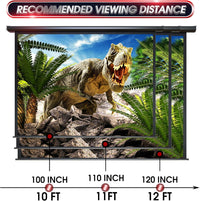 Aoxun 120" Motorized Projector Screen - 4:3 Projector Screen W/Remote Control - $120