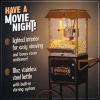 Nostalgia Popcorn Maker Machine - Professional Cart With 10 Oz Kettle - $180