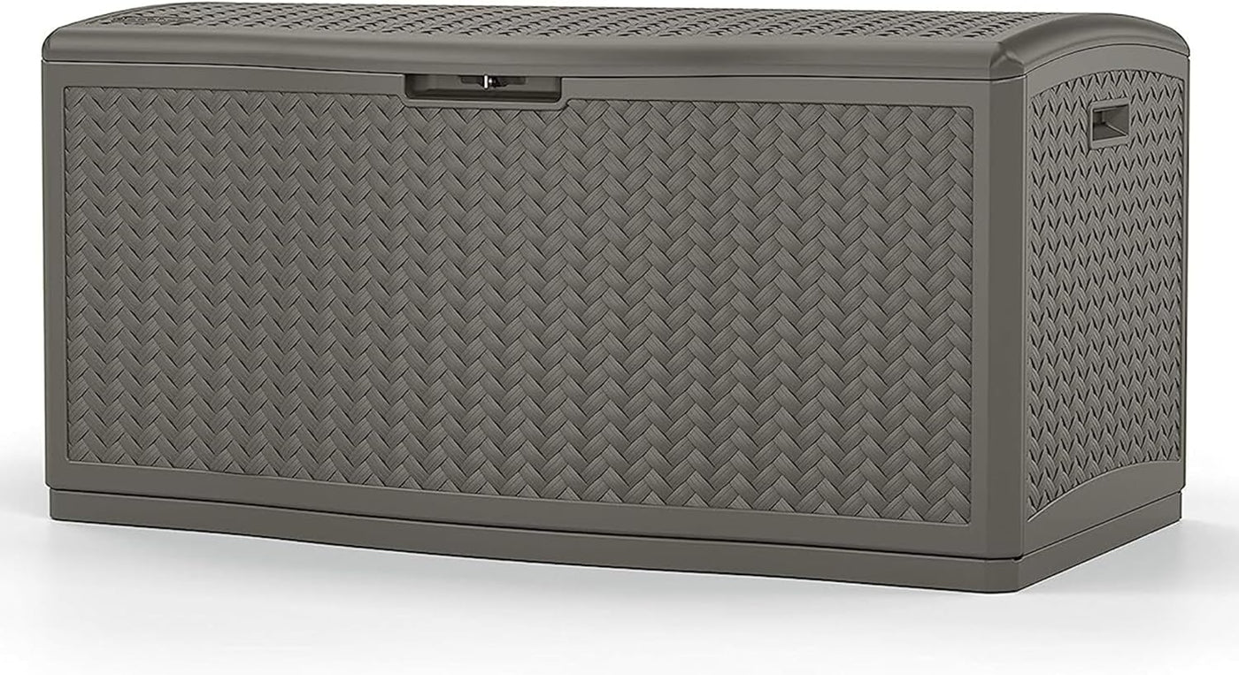 Suncast BMDB12000ST 124 Gallon Capacity Herringbone Pattern Stoney Deck Box - $140